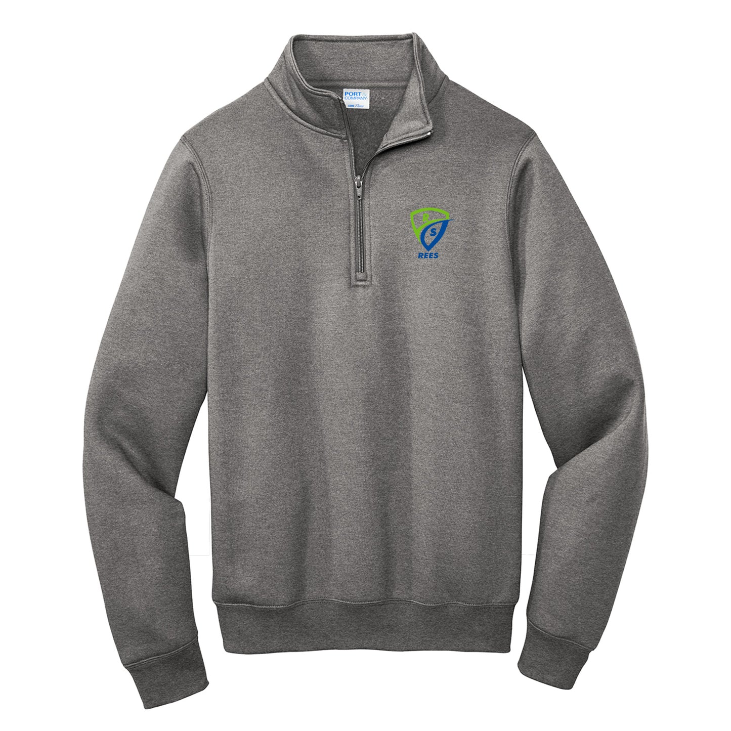 REES SCIENTIFIC LOGO PORT & CO CORE FLEECE 1/4-ZIP PULLOVER SWEATSHIRT