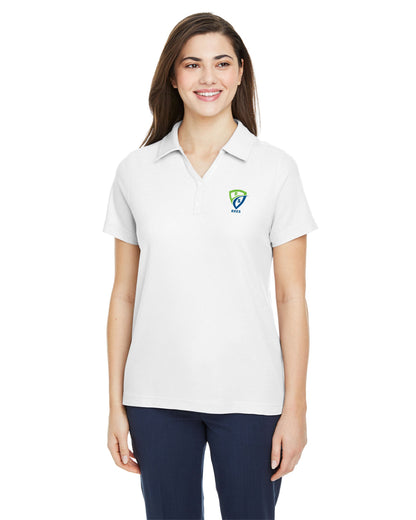 REES SCIENTIFIC LOGO CORE365 WOMEN'S FUSION CHROMASOFT PIQUE POLO