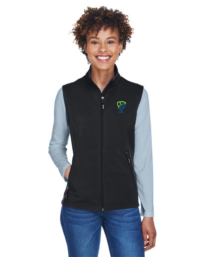 REES SCIENTIFIC LOGO CORE365 LADIES' CRUISE TWO-LAYER FLEECE BONDED SOFT SHELL VEST