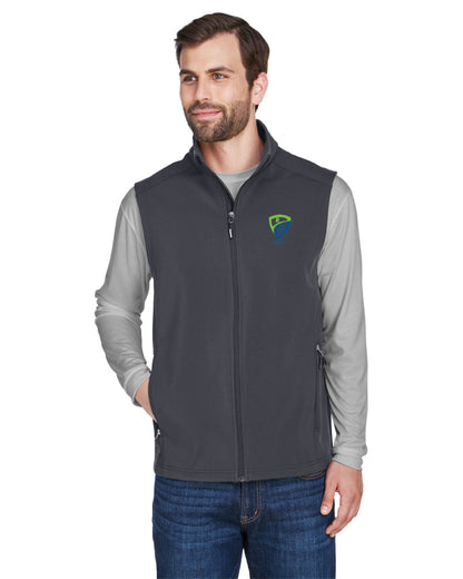 REES SCIENTIFIC LOGO CORE365 MEN'S CRUISE TWO-LAYER FLEECE BONDED SOFT SHELL VEST