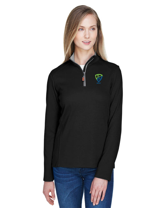 REES SCIENTIFIC LOGO DEVON & JONES LADIES' DRYTEC20 PERFORMANCE QUARTER-ZIP