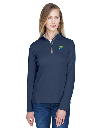 REES SCIENTIFIC LOGO DEVON & JONES LADIES' DRYTEC20 PERFORMANCE QUARTER-ZIP