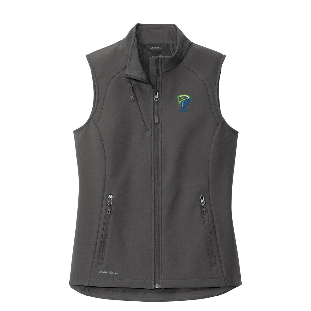 REES SCIENTIFIC LOGO Eddie Bauer Ladies Stretch Soft Shell Vest