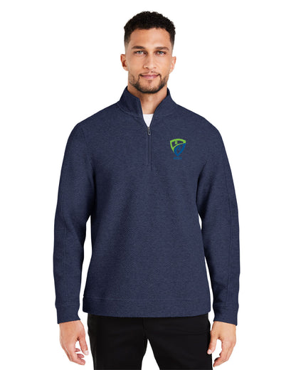 REES SCIENTIFIC LOGO NORTH END MEN'S SPIRIT TEXTURED QUARTER-ZIP