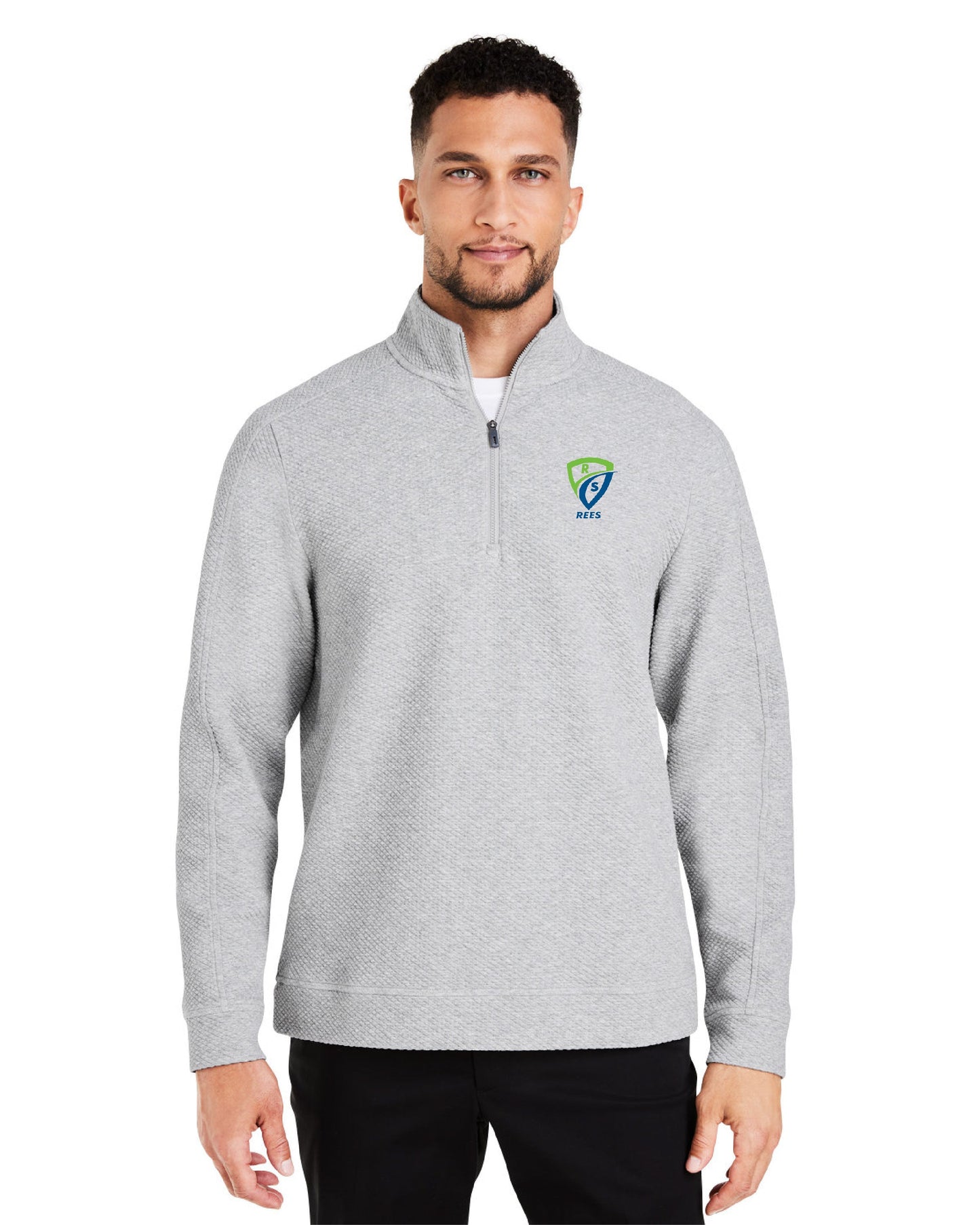 REES SCIENTIFIC LOGO NORTH END MEN'S SPIRIT TEXTURED QUARTER-ZIP
