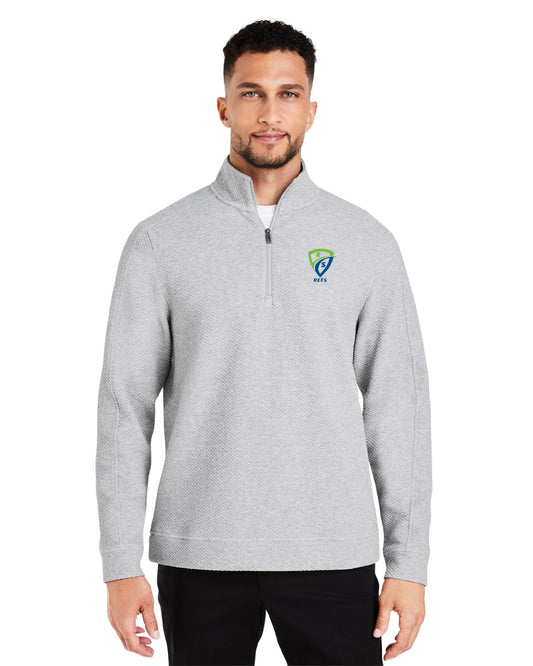 REES SCIENTIFIC LOGO NORTH END MEN'S SPIRIT TEXTURED QUARTER-ZIP