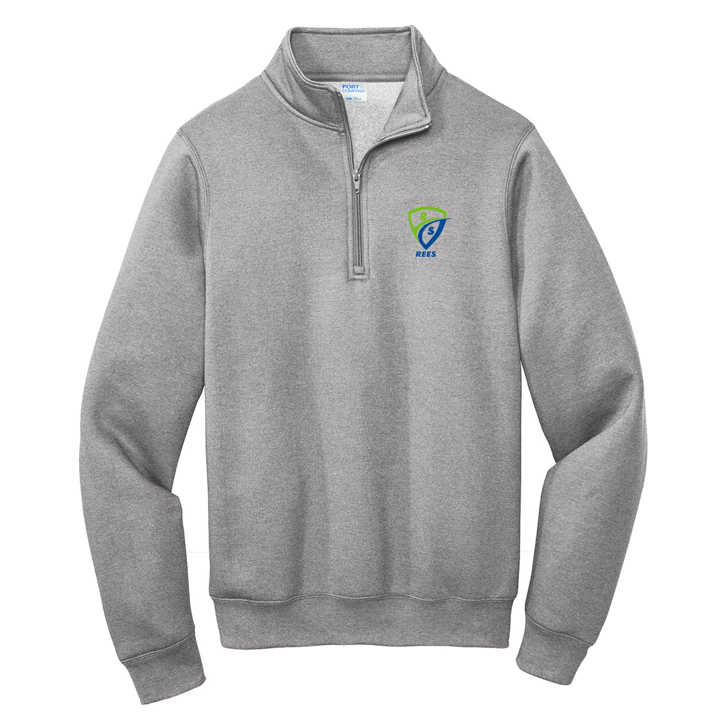 REES SCIENTIFIC LOGO PORT & CO CORE FLEECE 1/4-ZIP PULLOVER SWEATSHIRT