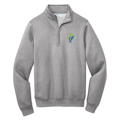 REES SCIENTIFIC LOGO PORT & CO CORE FLEECE 1/4-ZIP PULLOVER SWEATSHIRT