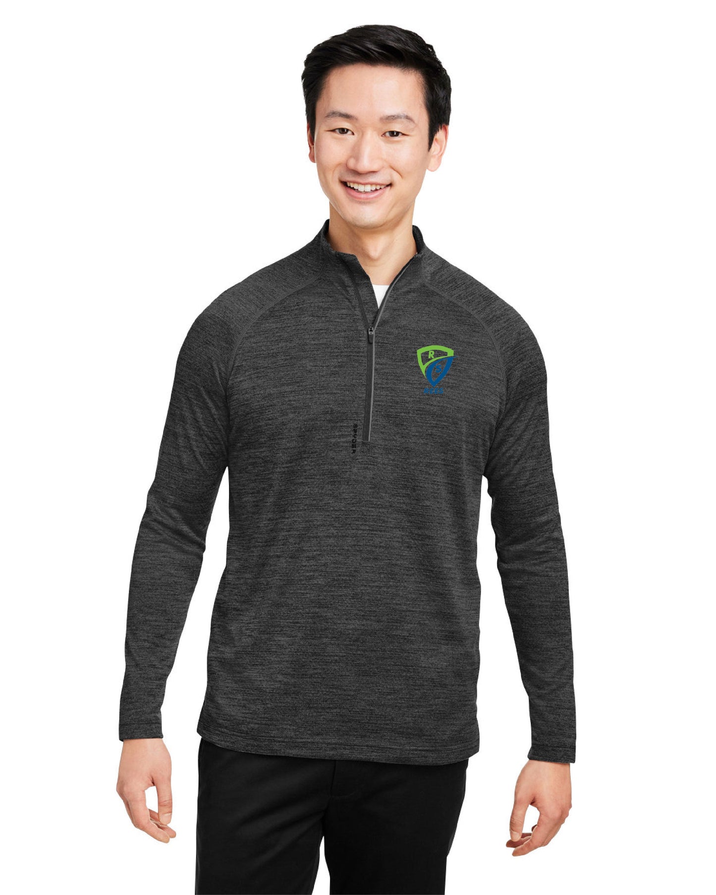 REES SCIENTIFIC LOGO SPYDER MEN'S MISSION HALF-ZIP