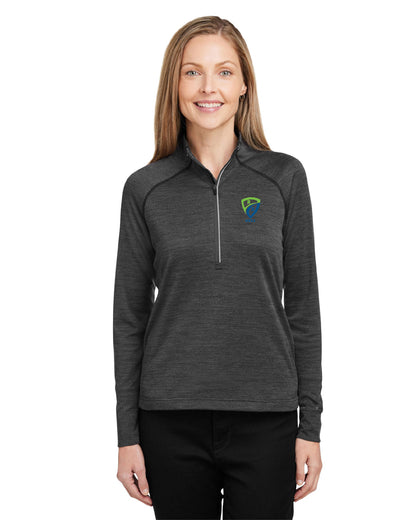 REES SCIENTIFIC LOGO SPYDER WOMEN'S MISSION HALF-ZIP